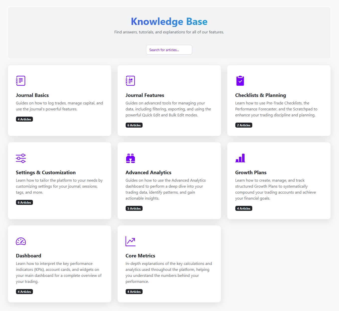 A showcase of the new Knowledge Base page on desktop and mobile
